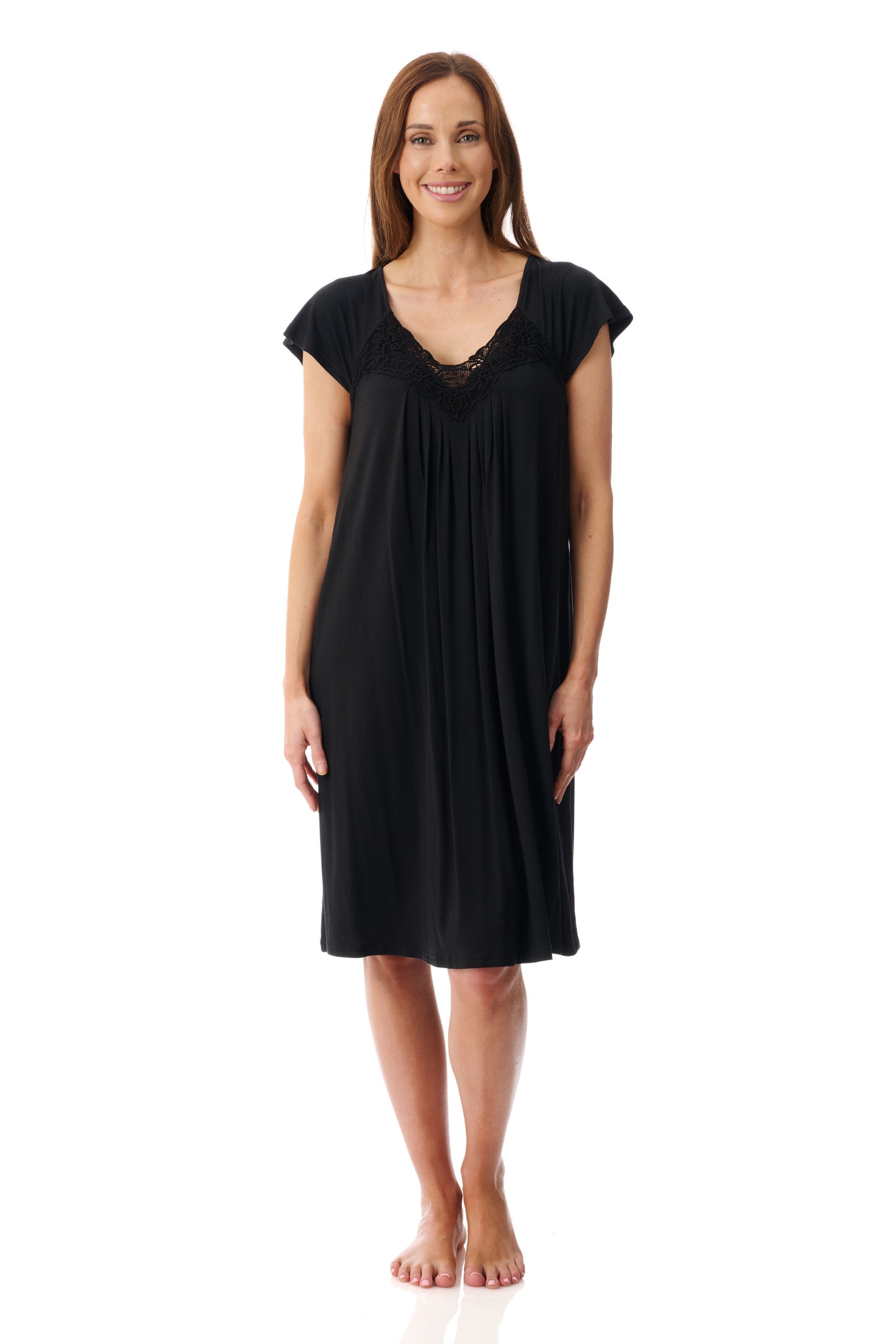 GIVONI - Classic Black Shortsleeve Nightie