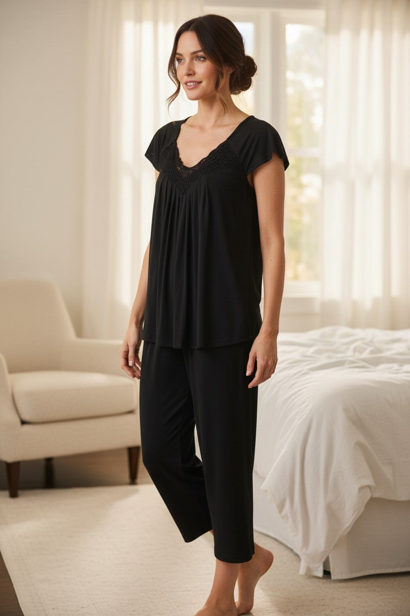 GIVONI - Classic Black Capri Pyjama
