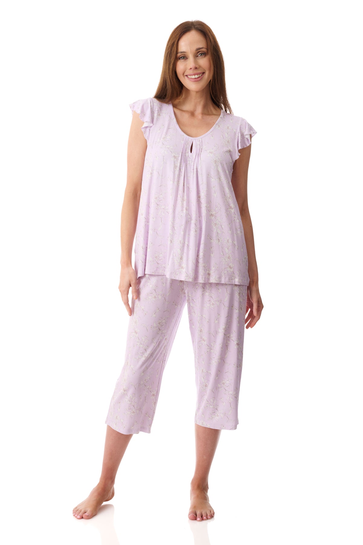 GIVONI - Waterford Flutter Sleeve Capri Pyjama Set