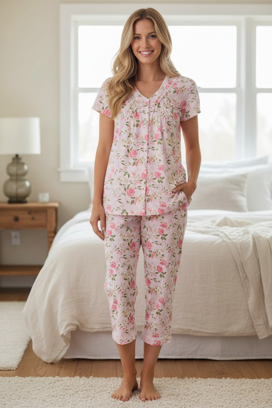 GIVONI - Ferrara Jersey Capri Pyjama Set