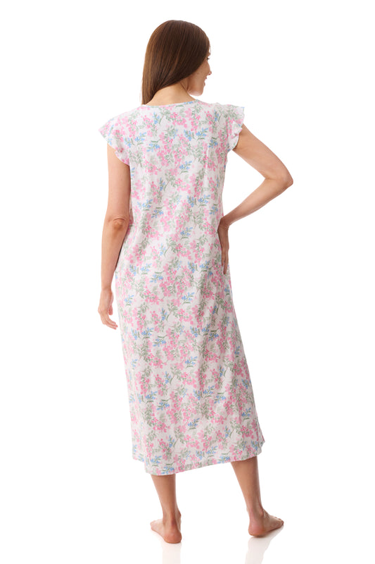 GIVONI - Arosa Jersey Flutter Sleeve Mid Nightie