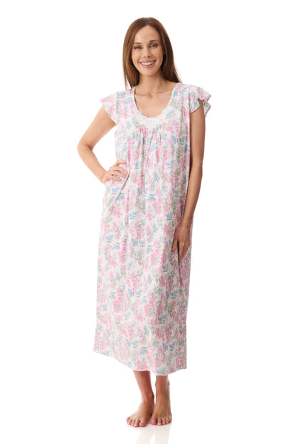 GIVONI - Arosa Jersey Flutter Sleeve Mid Nightie