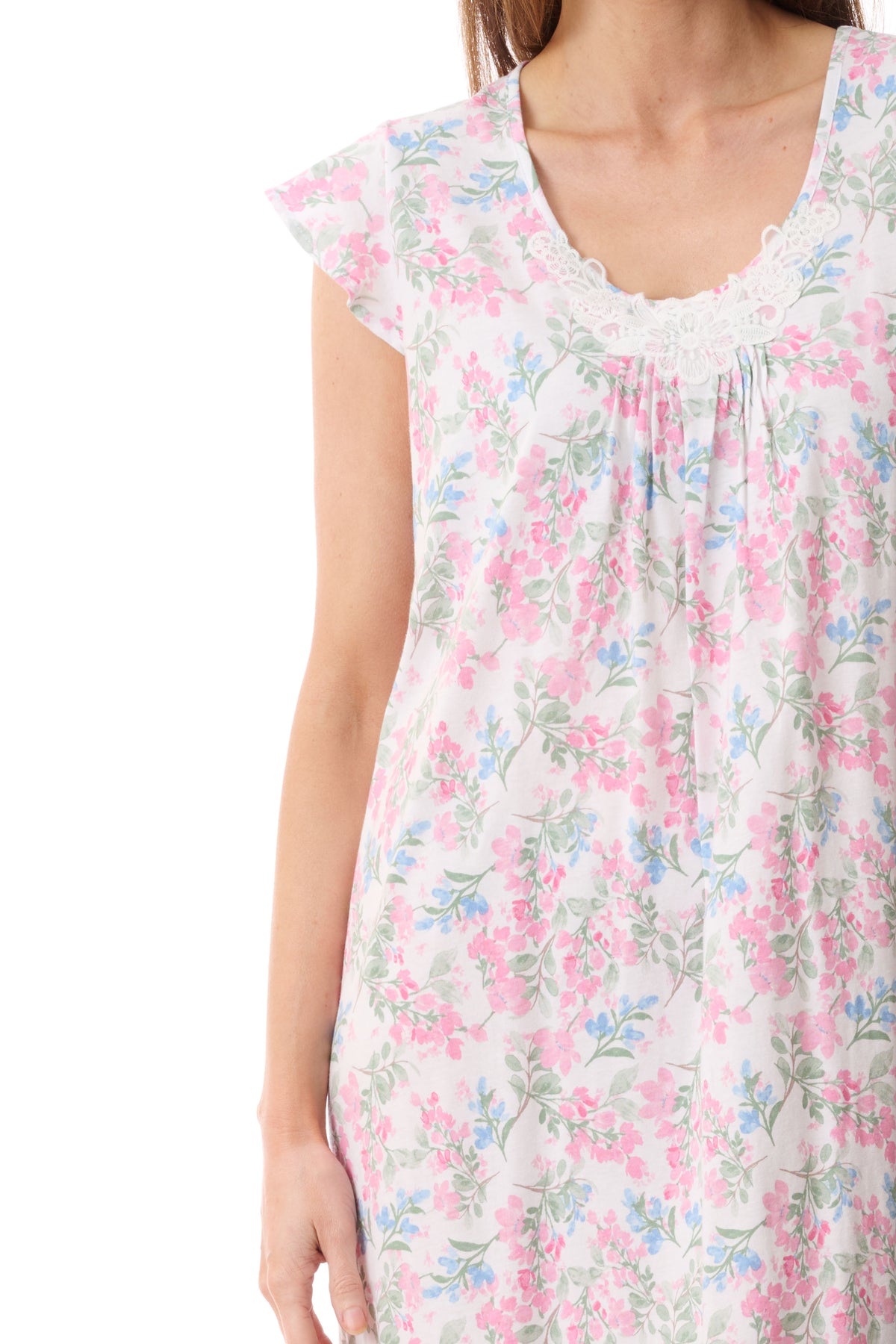 GIVONI - Arosa Jersey Flutter Sleeve Mid Nightie
