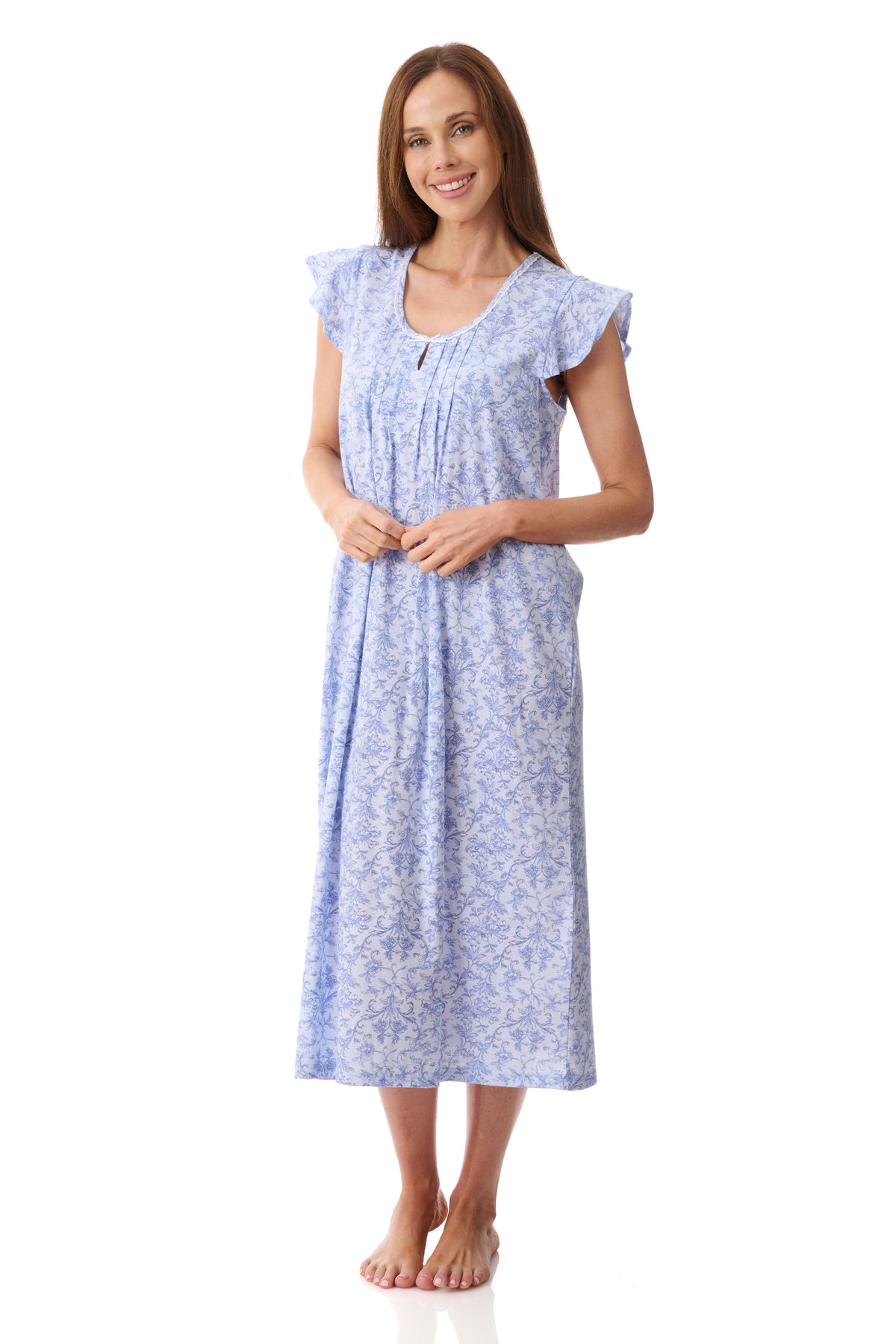 GIVONI - Grado Flutter Sleeve Mid Length Nightie