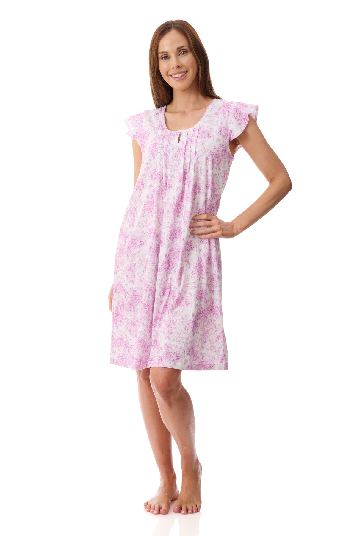 GIVONI - Milan Jersey Flutter Sleeve Short Nightie