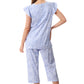 GIVONI - Grado Flutter Sleeve Capri Pyjama Set