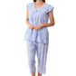 GIVONI - Grado Flutter Sleeve Capri Pyjama Set