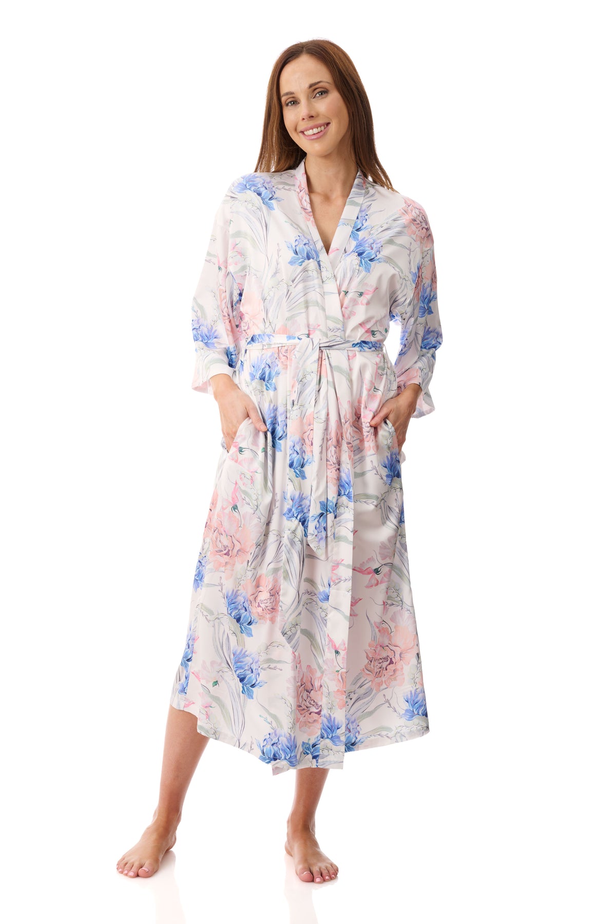 GIVONI - Zanika Stretch Satin Wrap Gown