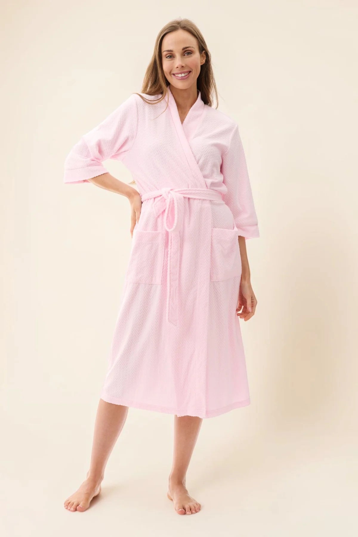 GIVONI - Jacquard Knit Short Wrap Gown