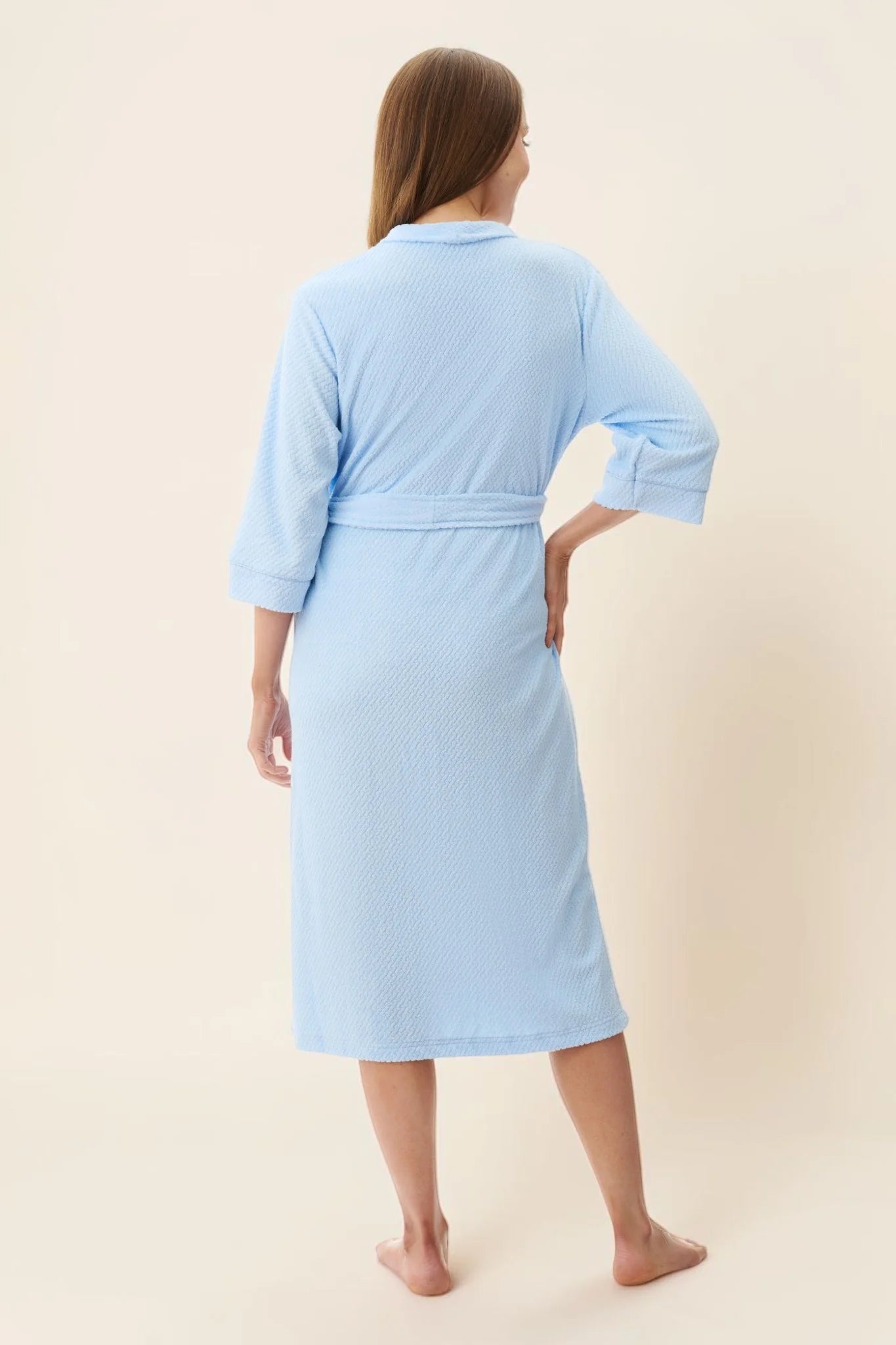 GIVONI - Jacquard Knit Short Wrap Gown
