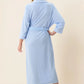 GIVONI - Jacquard Knit Towelling Mid Gown with Collar