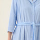 GIVONI - Jacquard Knit Towelling Mid Gown with Collar