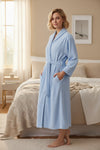 GIVONI - Jacquard Knit Towelling Mid Gown with Collar