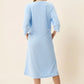 GIVONI - Jacquard Button Up Gown with Yoke
