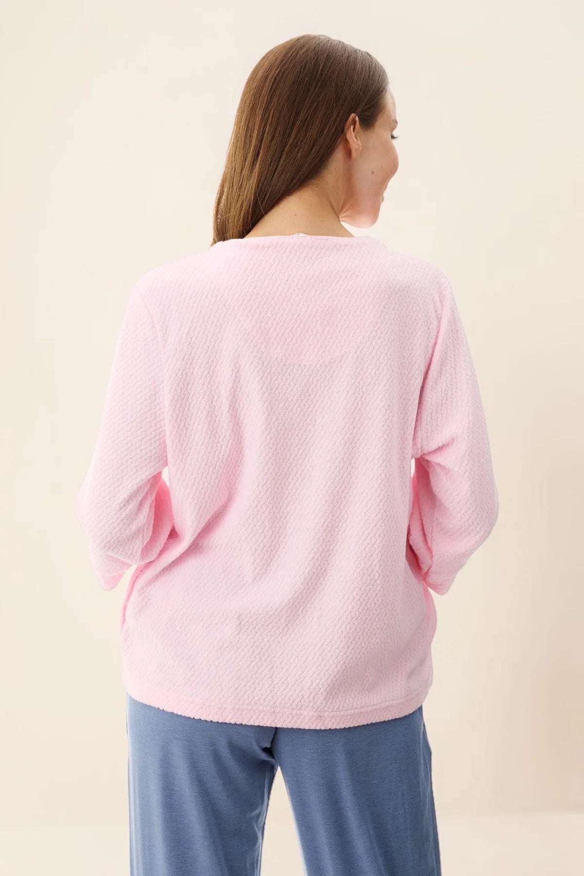 GIVONI - Jacquard Bed Jacket with Yoke