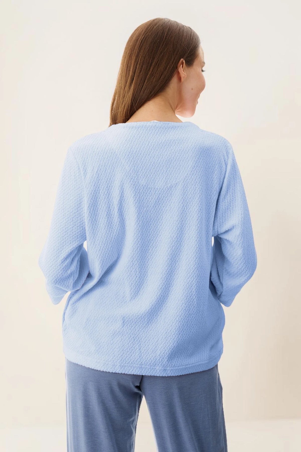 GIVONI - Jacquard Bed Jacket with Yoke