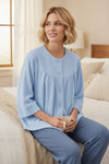 GIVONI - Jacquard Bed Jacket with Yoke