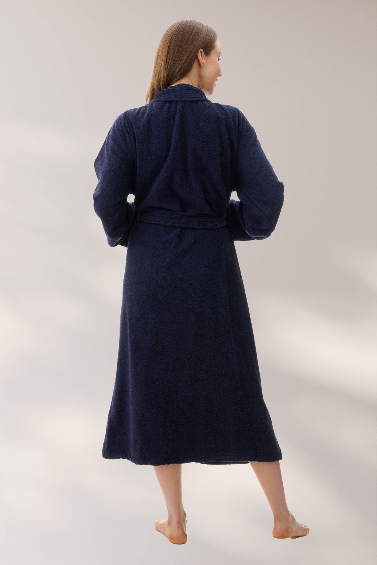 GIVONI - Towelling Mid Length Wrap Gown