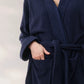 GIVONI - Towelling Mid Length Wrap Gown