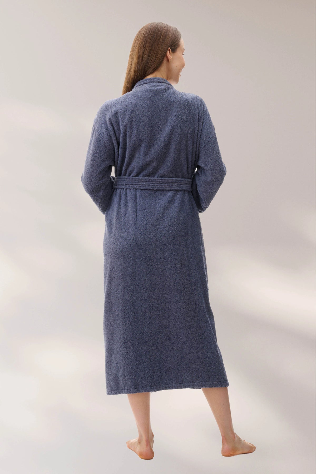 GIVONI - Towelling Mid Length Wrap Gown