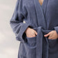 GIVONI - Towelling Mid Length Wrap Gown