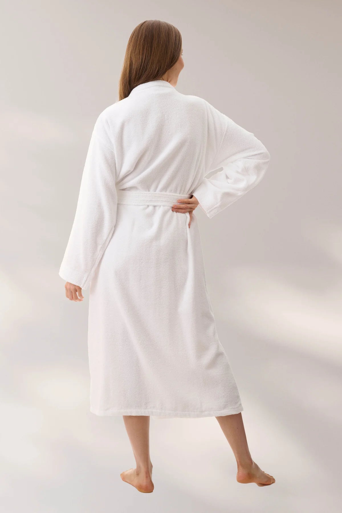 GIVONI - Towelling Mid Length Wrap Gown