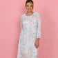 FRENCH COUNTRY:  Lilacs & Roses Long Sleeve Cotton Nightie
