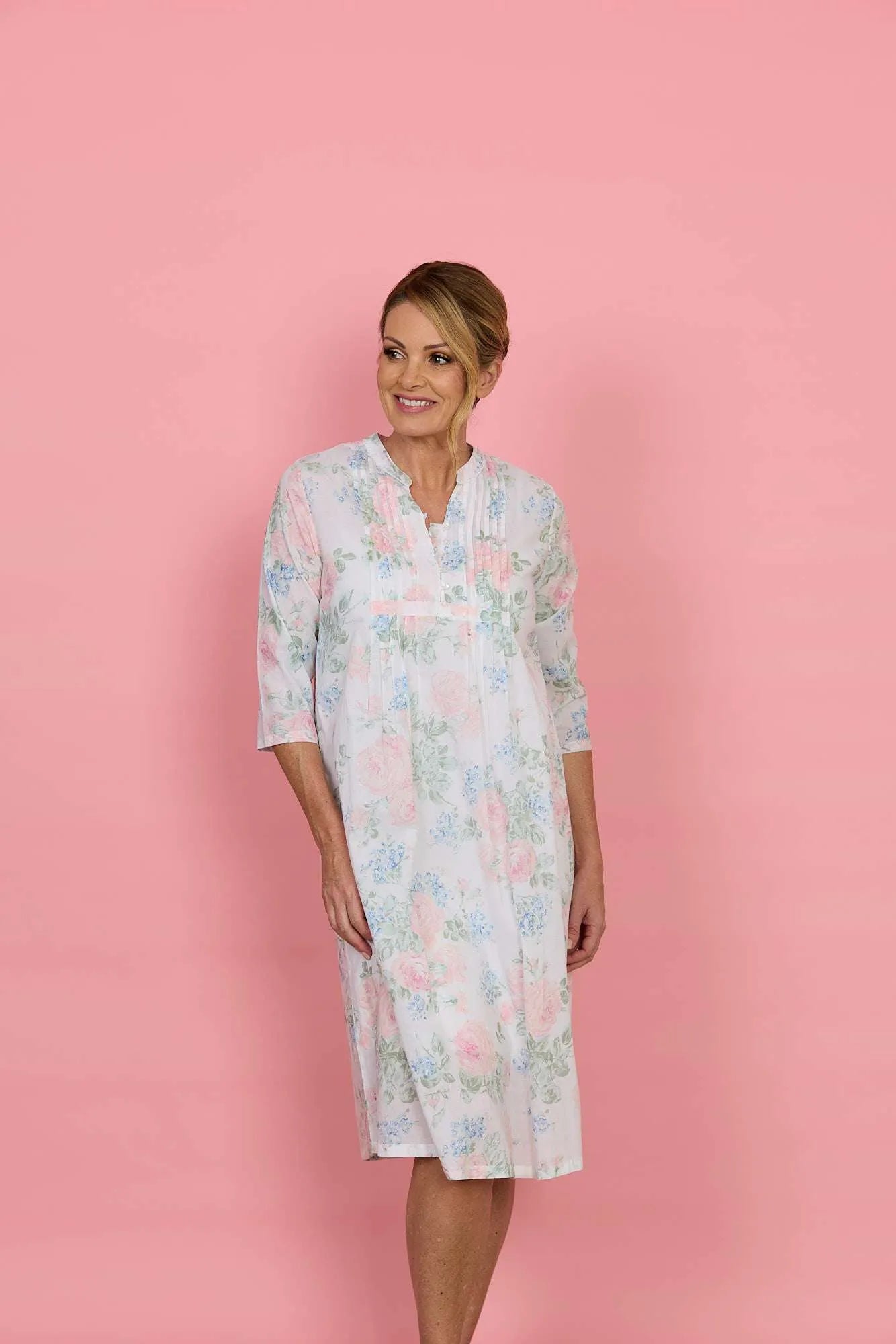 FRENCH COUNTRY:  Lilacs & Roses Cotton Nightie