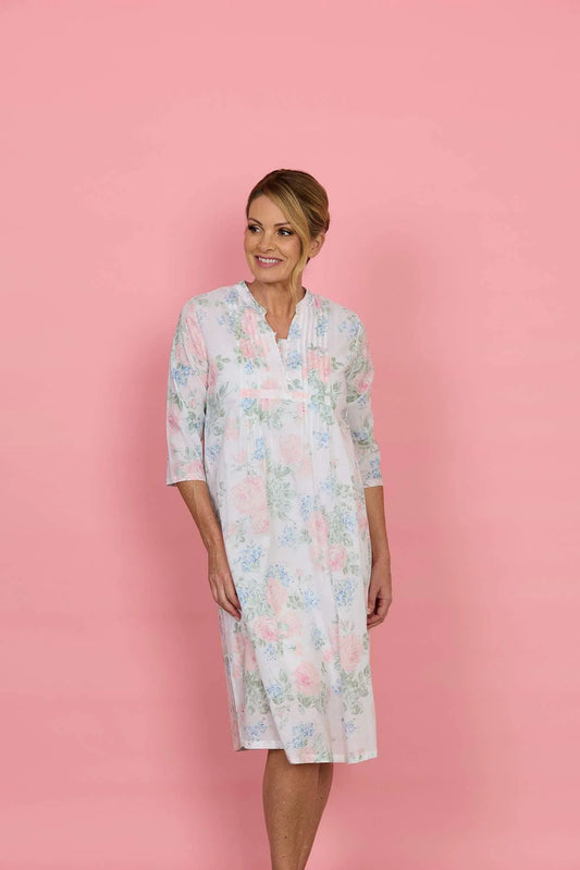 FRENCH COUNTRY:  Lilacs & Roses Cotton Nightie