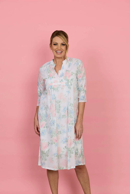 FRENCH COUNTRY:  Lilacs & Roses Cotton Nightie