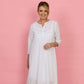 FRENCH COUNTRY:  60's White Cambric 3/4 Sleeve Nightie
