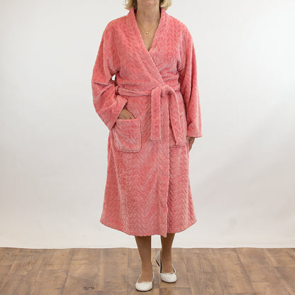 French Country: Mid Length Plush Dressing Gown.