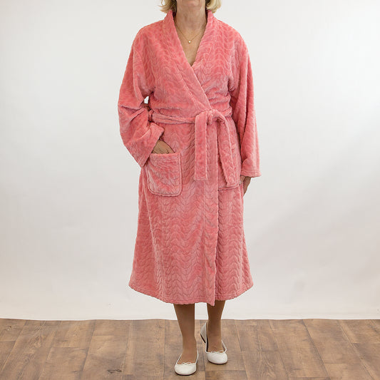 French Country: Mid Length Plush Dressing Gown.