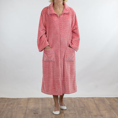 French Country: Mid Length Plush Dressing Gown.