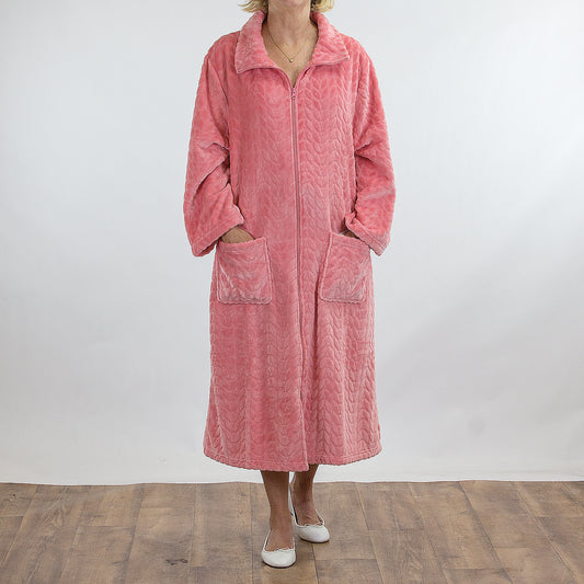 French Country: Mid Length Plush Dressing Gown.