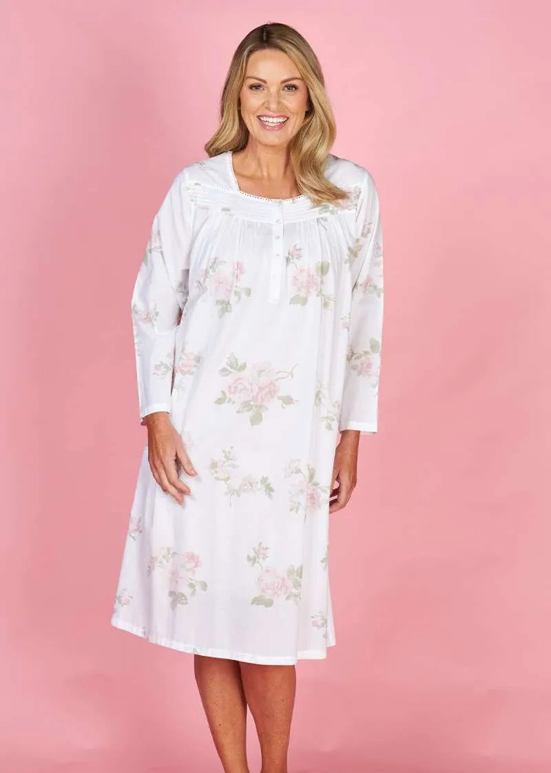 FRENCH COUNTRY:  Wild Roses Square Neck Nightie