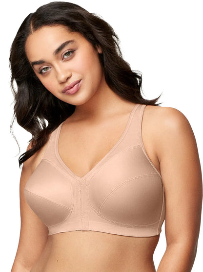 Glamorise: Magiclift Front-Closure Posture Back Wire-Free Bra