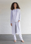 Pluto:  'Gracie' Grey Long Cotton Robe Dressing Gown