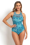 Jantzen: Chantille High Neck Cross Strap One Piece Bather