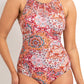 Jantzen: Chantille High Neck Cross Strap One Piece Bather