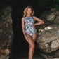 Jantzen: Island Mesh High Neck One Piece Bather