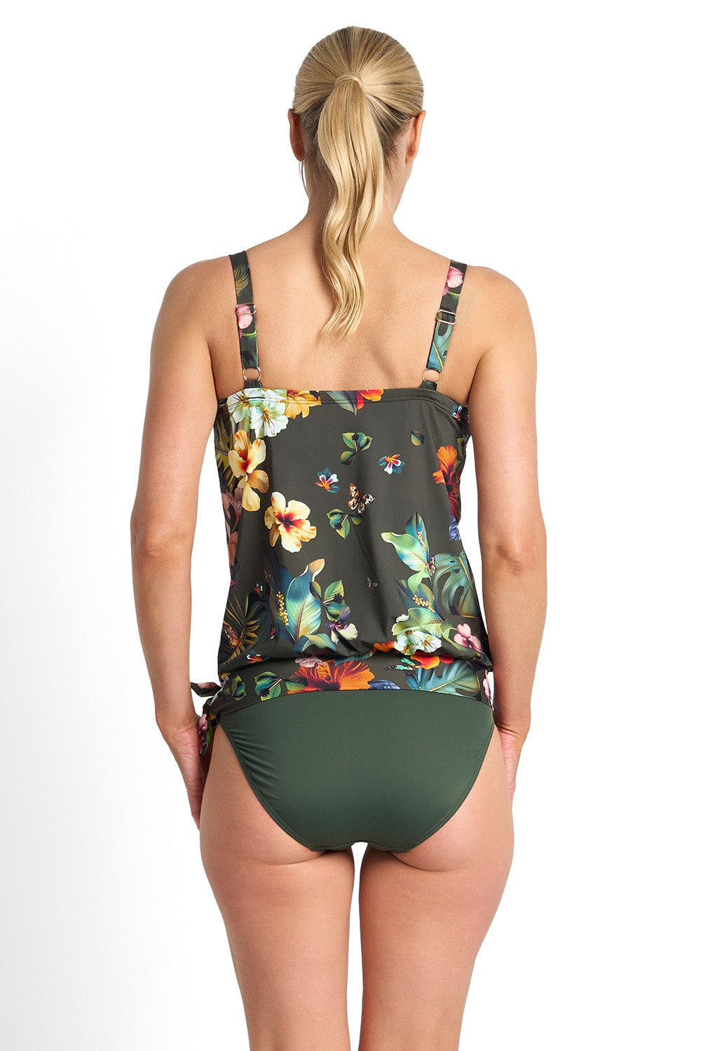 Jantzen Hibiscus Bandeau Blouson Singlet