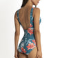 Jantzen: Lily Garden Gathered Twist One Piece