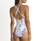 Jantzen: Flora High Neck Cross Strap Mastectomy One Piece