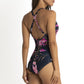 Jantzen: Flora High Neck Cross Strap Mastectomy One Piece
