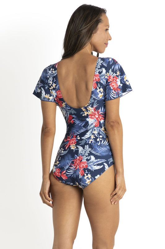 Jantzen: Travel Flutter Sleeve One Piece