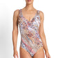 Jantzen : Tigeress Mesh Frill Swimsuit 1PC