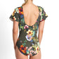 Jantzen Hibiscus Flutter Sleeve  1PC