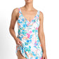 Jantzen :Fresia Mesh Ruffle Swim Dress