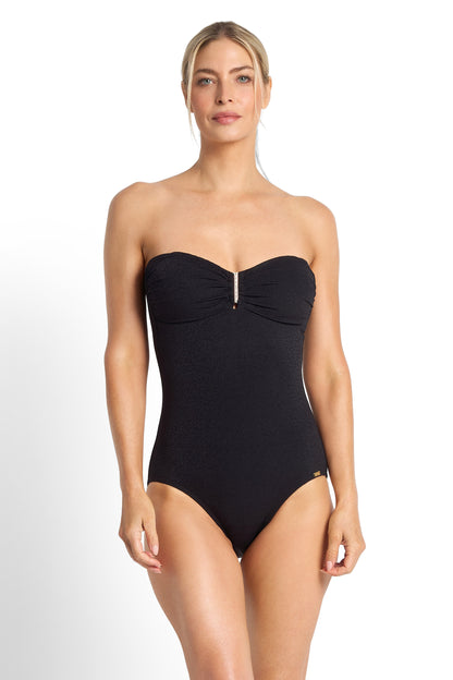 Jantzen Fierce Ruched Bar Bandeau One Piece